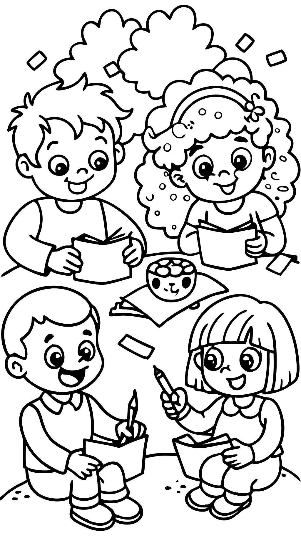 cute kids coloring pages